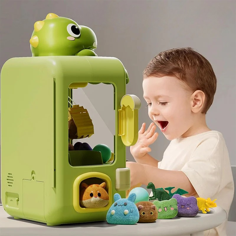 Máquina de Garras Dinossauro – Brinquedo Eletrônico com Música