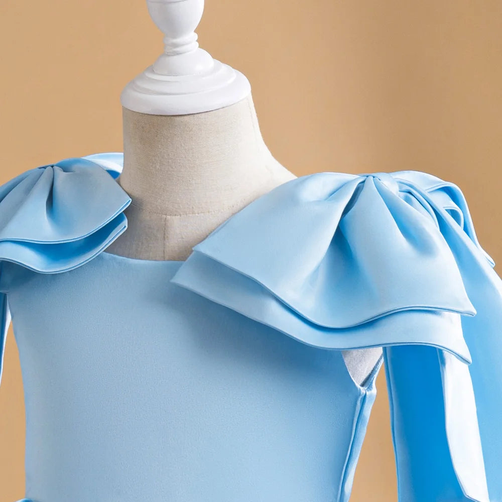 Vestido Princesa Infantil Rosa com Laço – Festa & Cerimónia