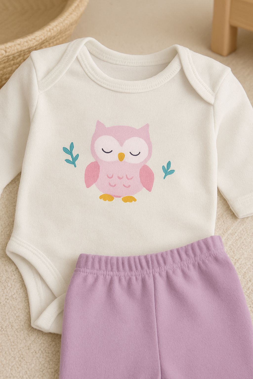 Conjunto Manga Longa - Coruja Encantada