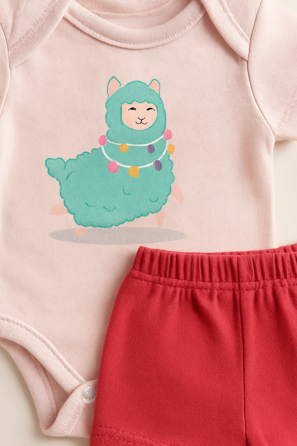 Conjunto Manga Curta - Lhama Festeira