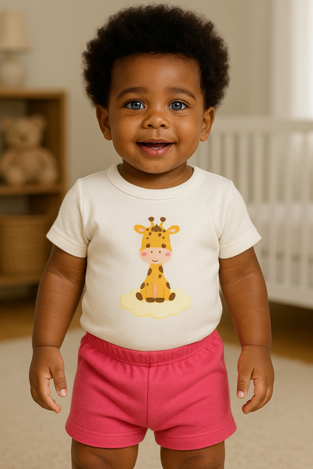 Conjunto Manga Curta - Girafinha nas Nuvens
