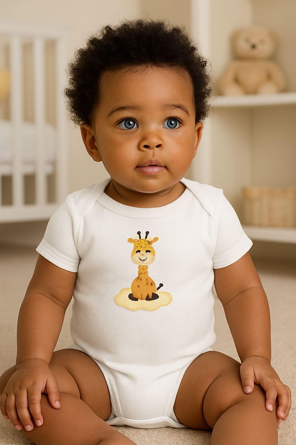 Conjunto Manga Curta - Girafinha nas Nuvens