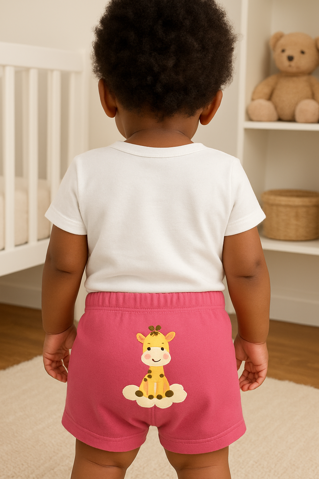 Conjunto Manga Curta - Girafinha nas Nuvens