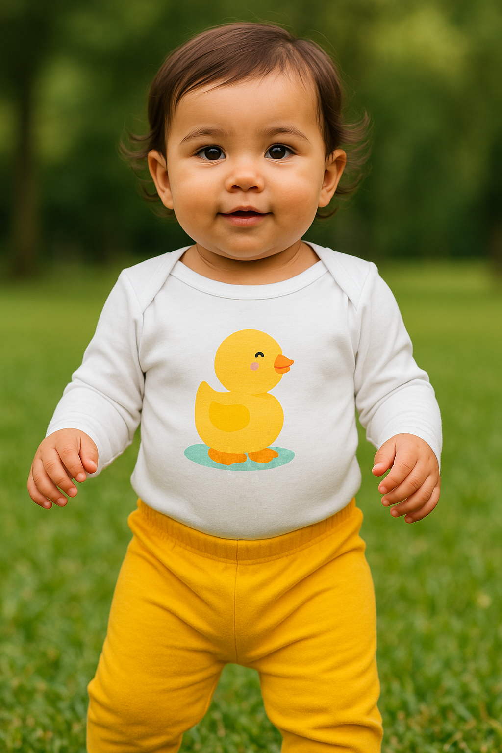 Conjunto Manga Longa - Patinho Amarelo