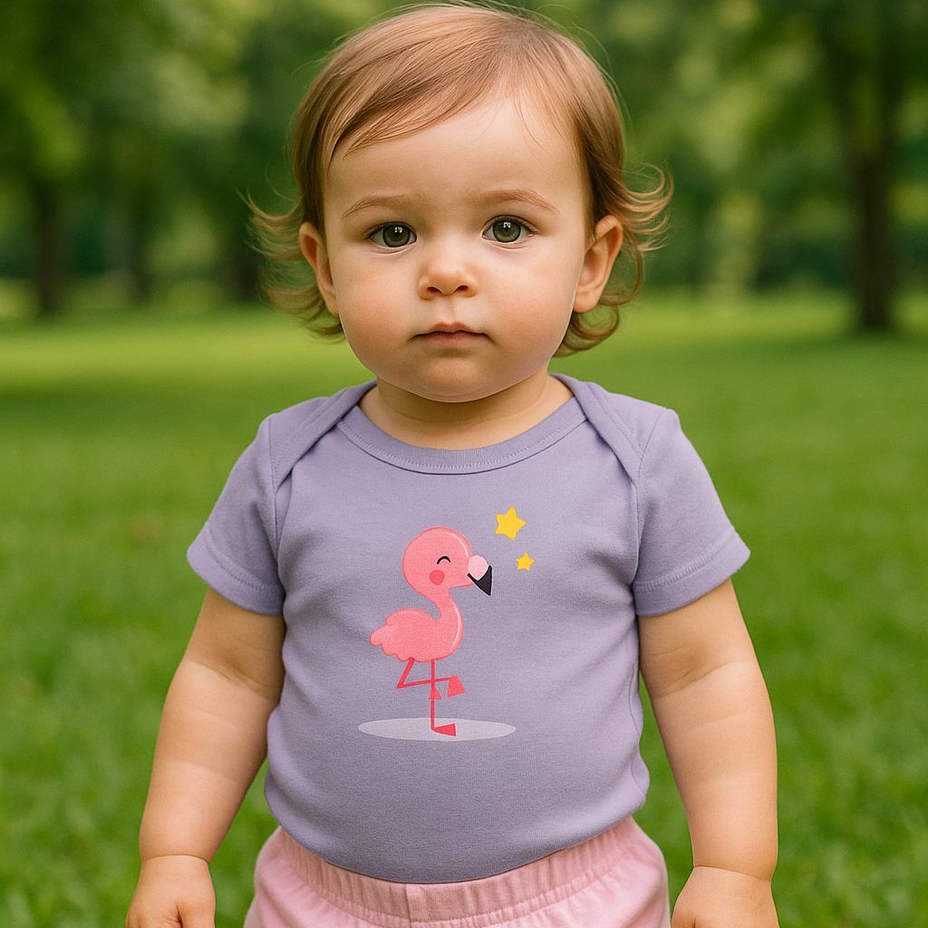 Conjunto Manga Curta- Flamingo Dançarino