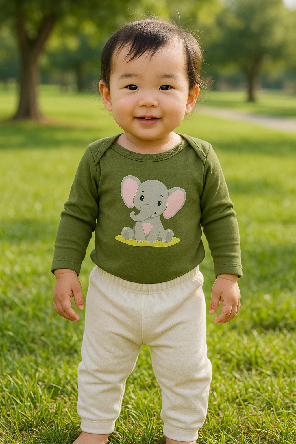 Conjunto Manga Longa - Elefante Bonzinho