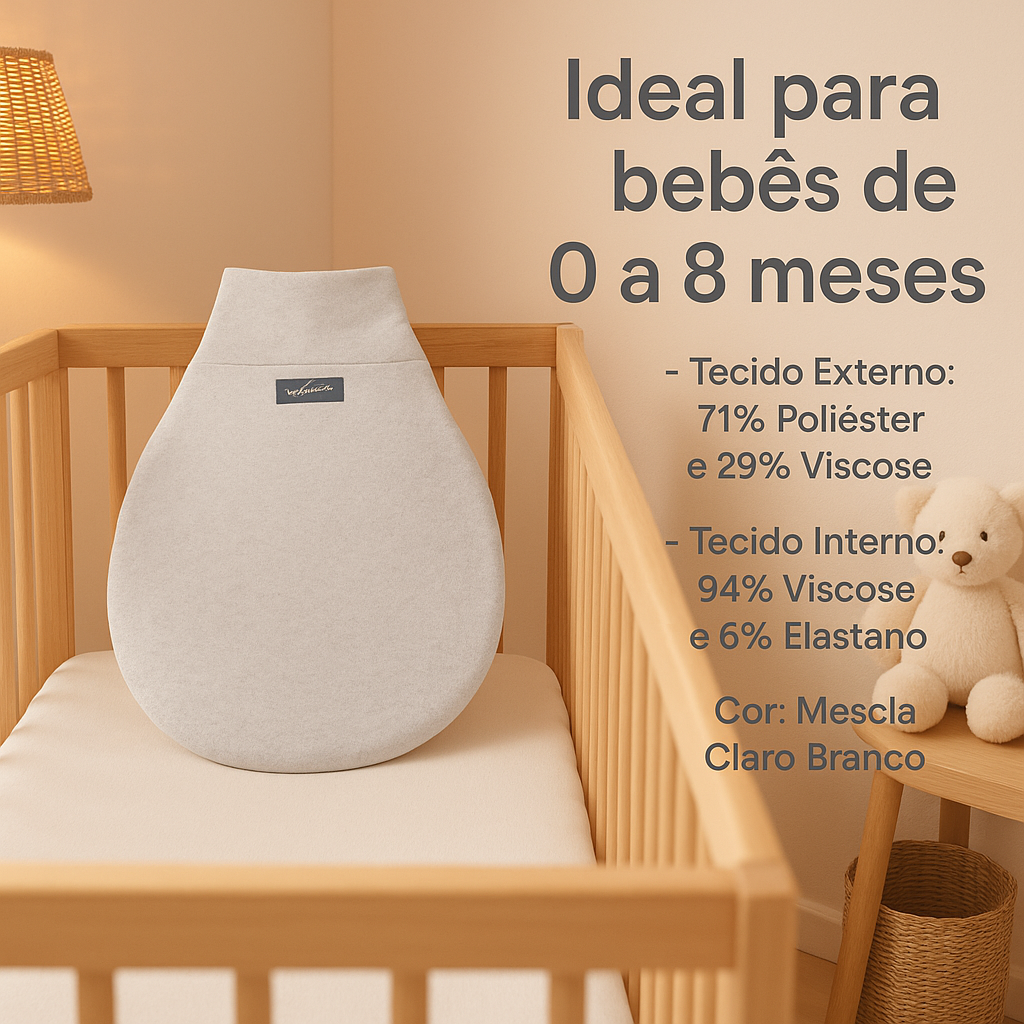 Saco de Dormir Bebê Dorminhoco Mescla-Claro