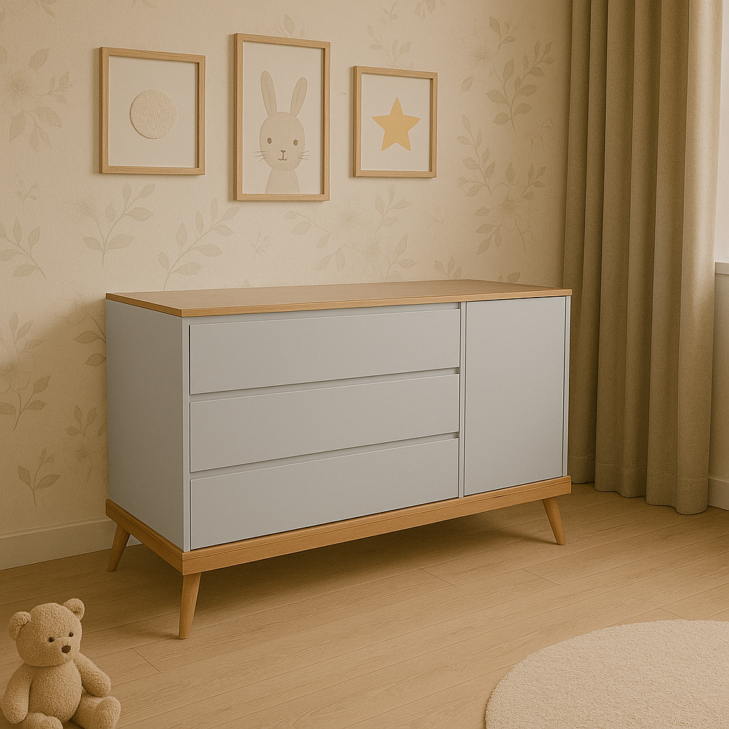 Cômoda Sono Clean Cinza