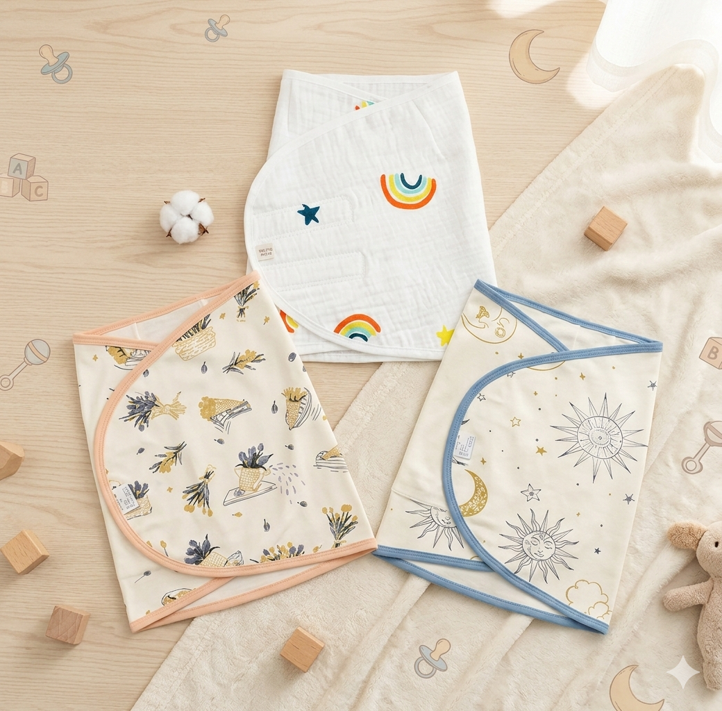 Kit Manta Swaddle (3 und.)-Bebê Dorminhoco