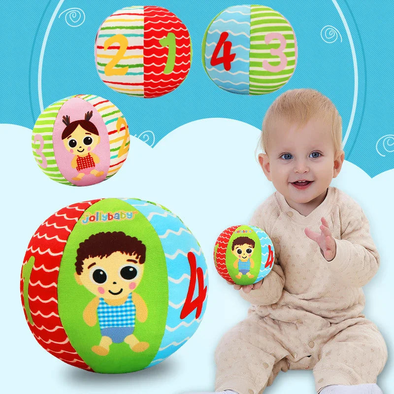 Bola Musical de Pelúcia para Bebê – Brinquedo Educativo com Sons e Estampas de Animais