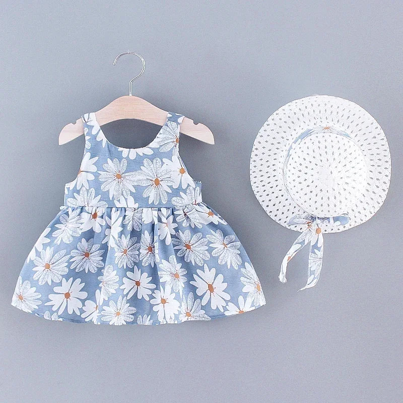 Vestido Infantil Floral com Laço – Modelo Princesa