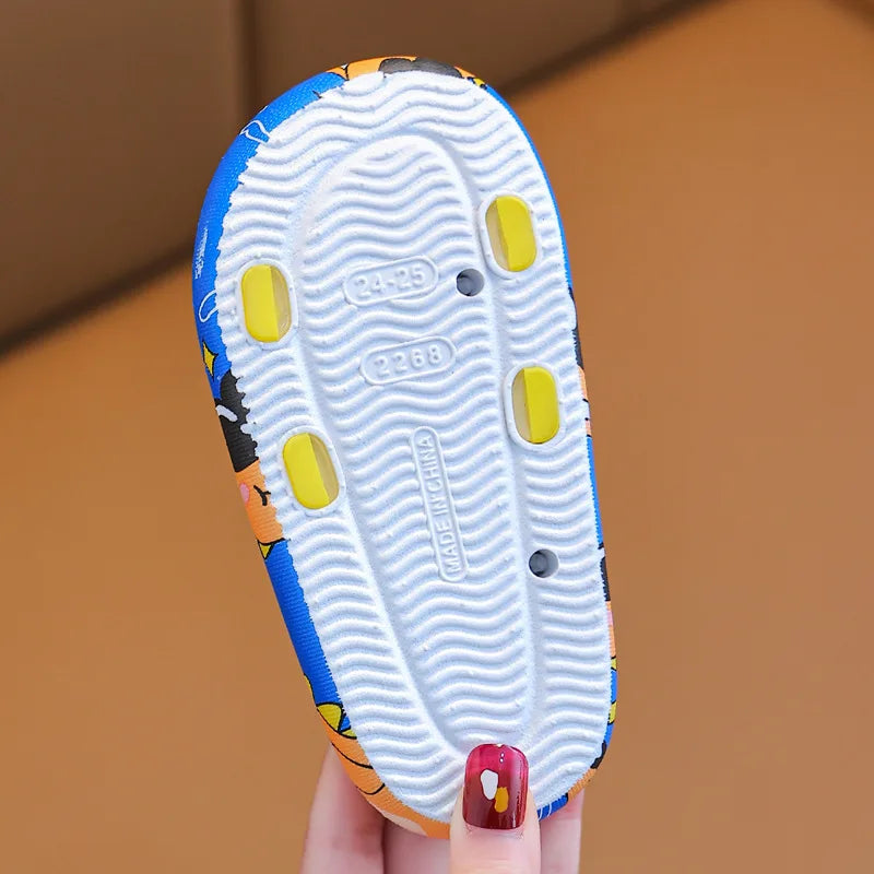 Chinelo Infantil Dinossauro Azul – Sandália Slide Confortável e Antiderrapante para Meninos e Meninas