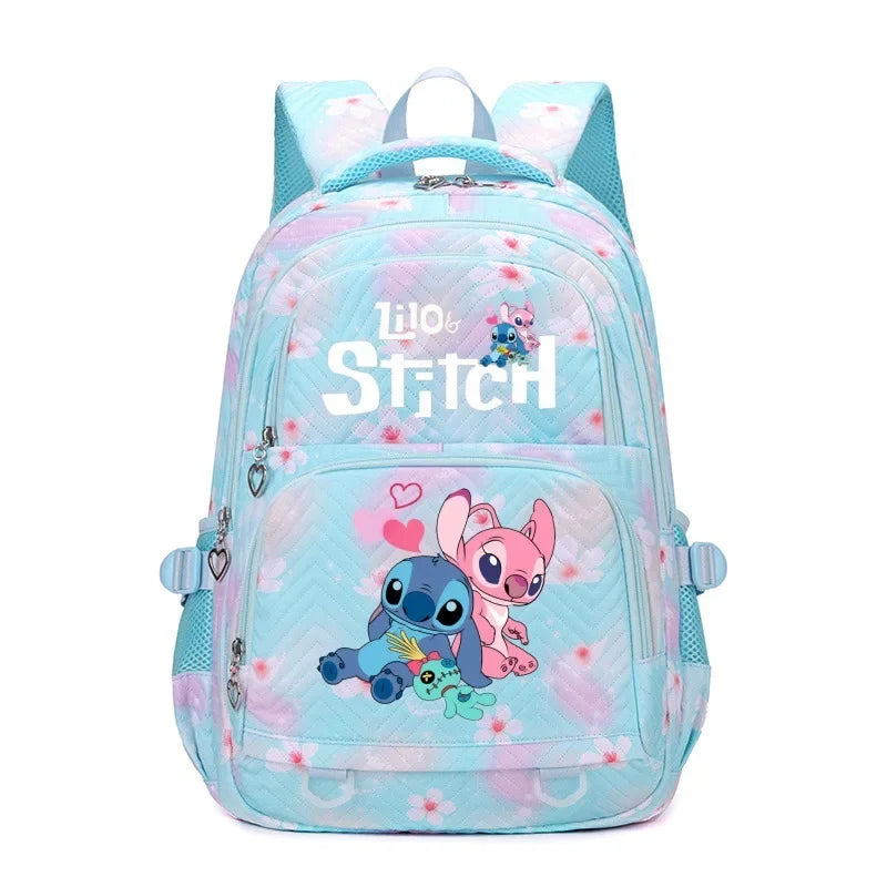 Mochila Stitch Estampada de Grande Capacidade – Mochila Escolar e de Viagem Leve para Mulheres e Meninas