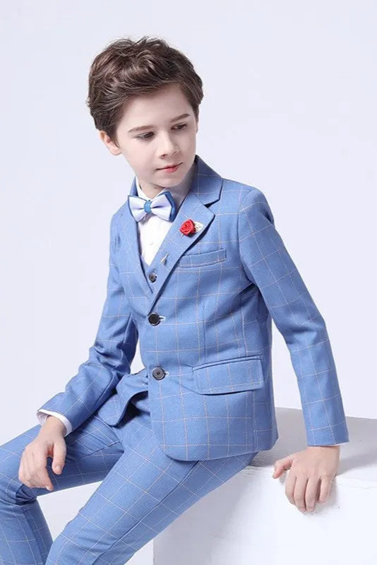 Terno Infantil Xadrez com Gravata Borboleta