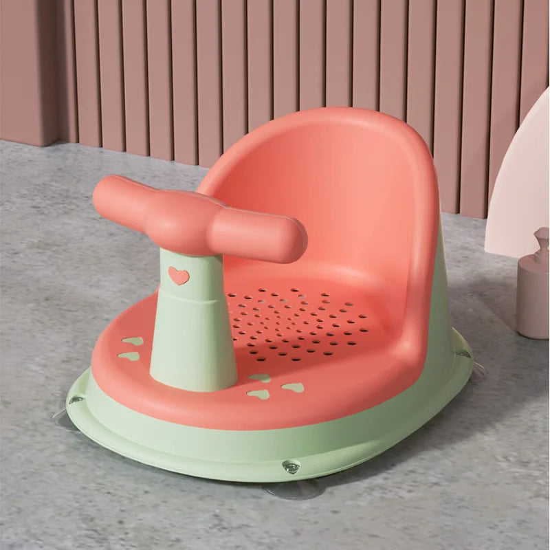 Assento de Banho Infantil com Almofada – Cadeira Antiderrapante e Confortável para Bebês