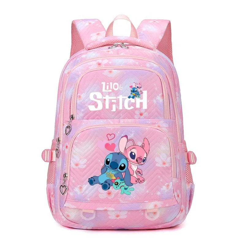 Mochila Stitch Estampada de Grande Capacidade – Mochila Escolar e de Viagem Leve para Mulheres e Meninas