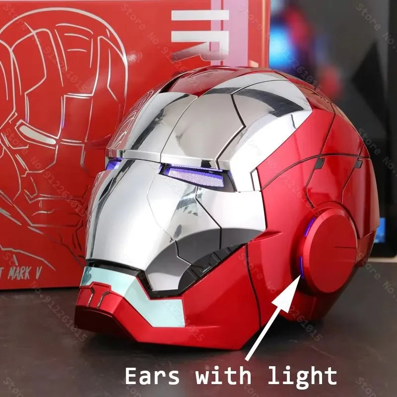 Capacete Homem de Ferro Mark 85 Colecionável em Metal Cromado – Réplica Realista
