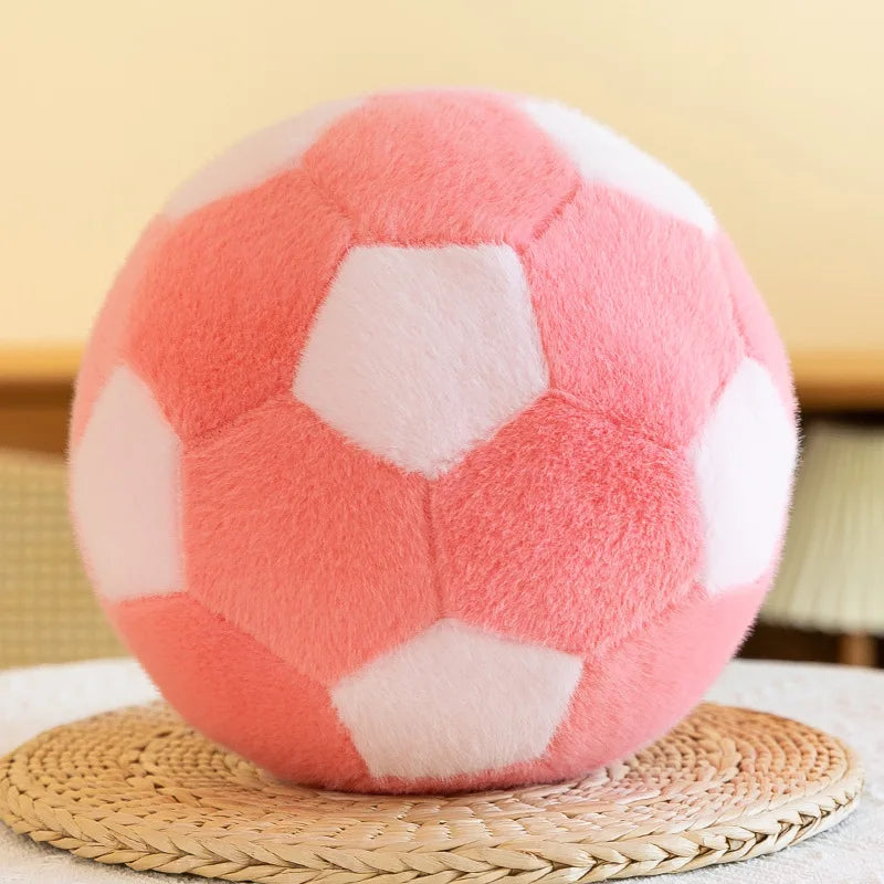 Bola de Pelúcia Decorativa em Formato de Futebol – Almofada Divertida para Crianças e Adultos