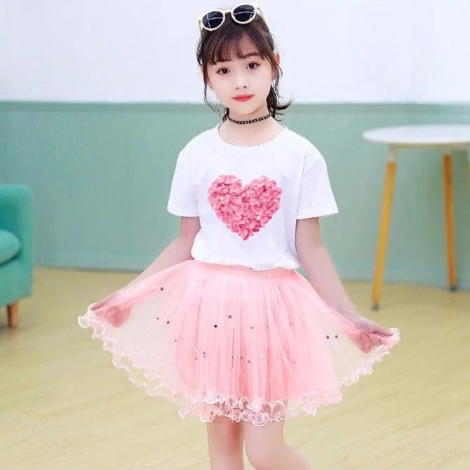 Conjunto Estampado Menina – Elegância Casual de Verão