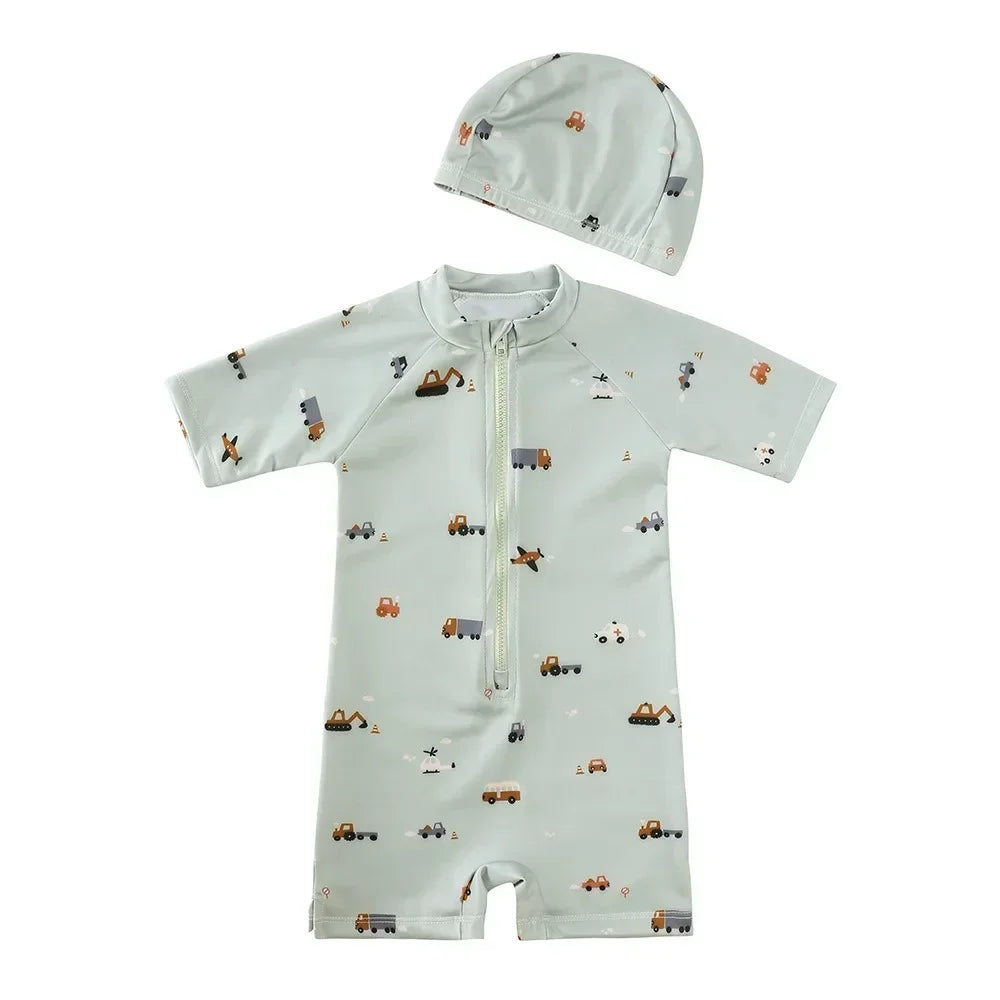 Maiô Infantil UV com Babados