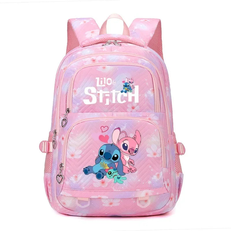 Mochila Stitch Estampada de Grande Capacidade – Mochila Escolar e de Viagem Leve para Mulheres e Meninas