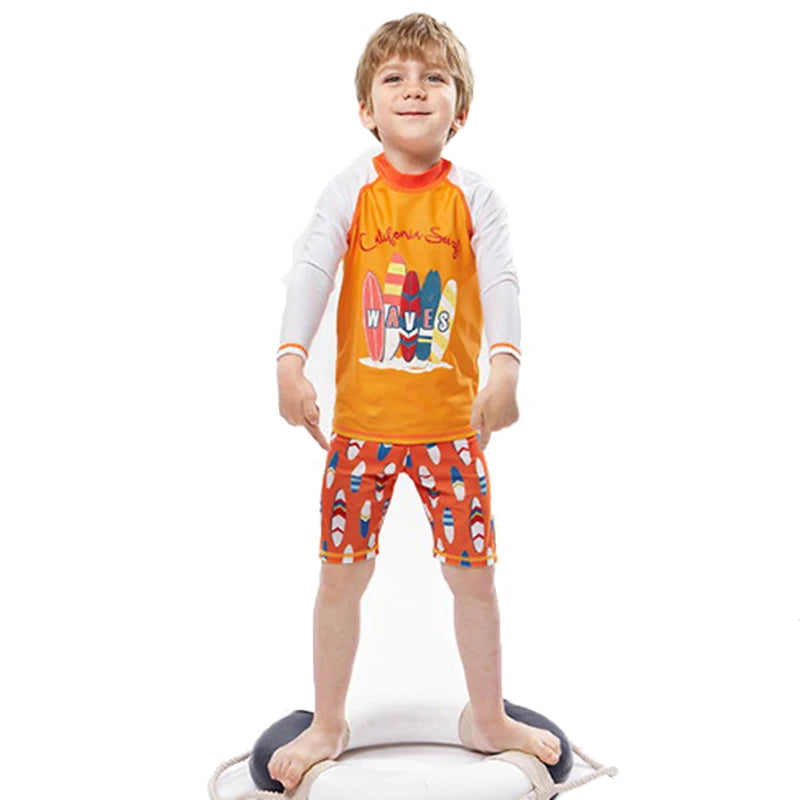 Conjunto Infantil Manga Longa com Proteção Solar FPS 50