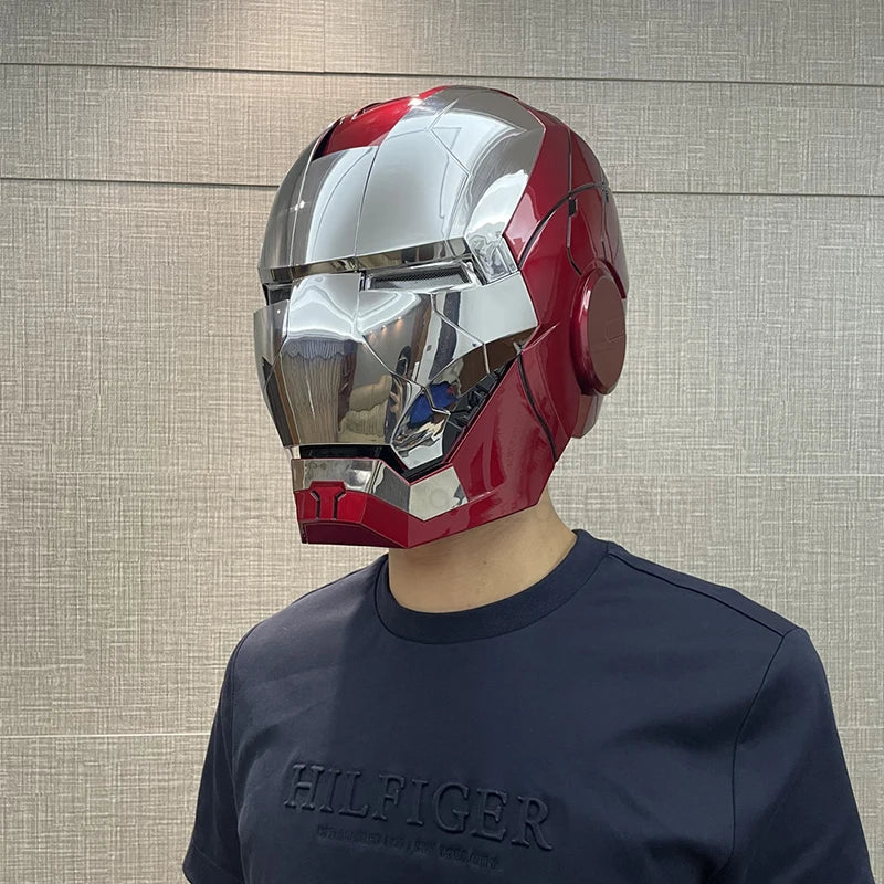 Capacete Homem de Ferro Mark 85 Colecionável em Metal Cromado – Réplica Realista