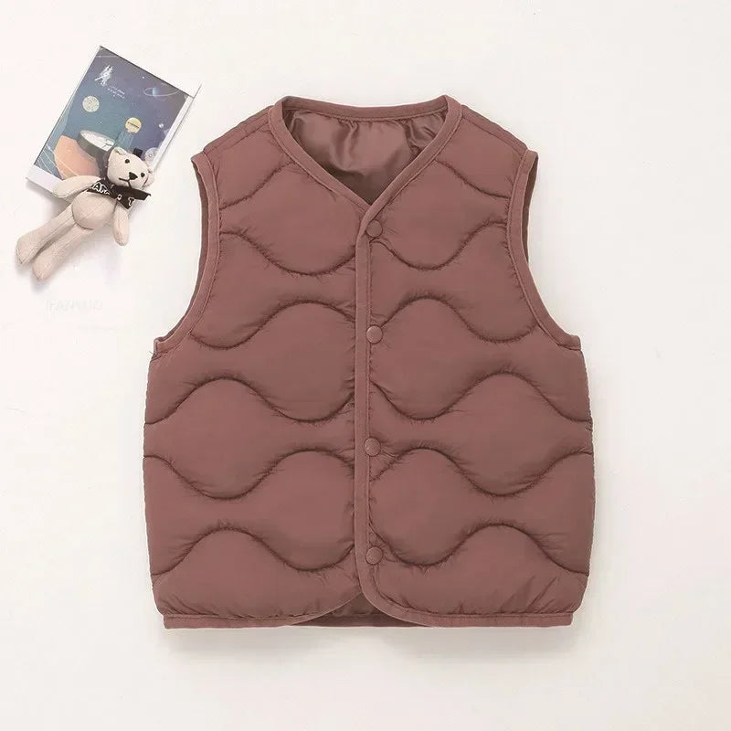 Colete Infantil Acolchoado Amarelo – Conforto e Estilo para os Dias Frios