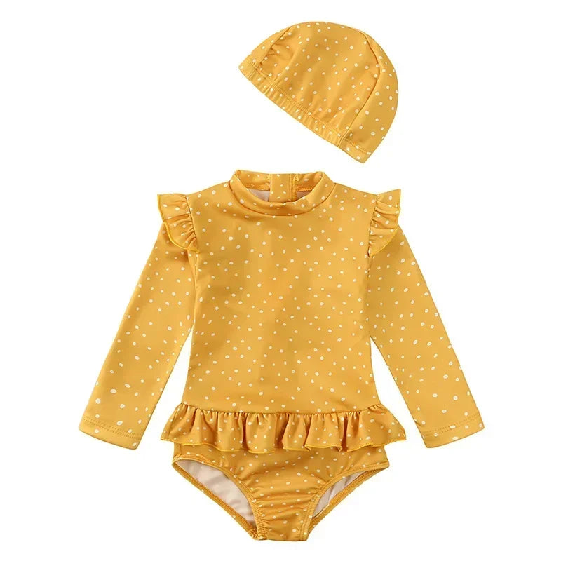 Maiô Infantil UV com Babados