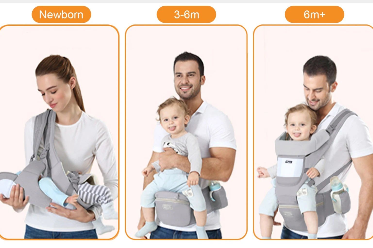 Canguru Ergonômico Multifuncional com Banco de Apoio