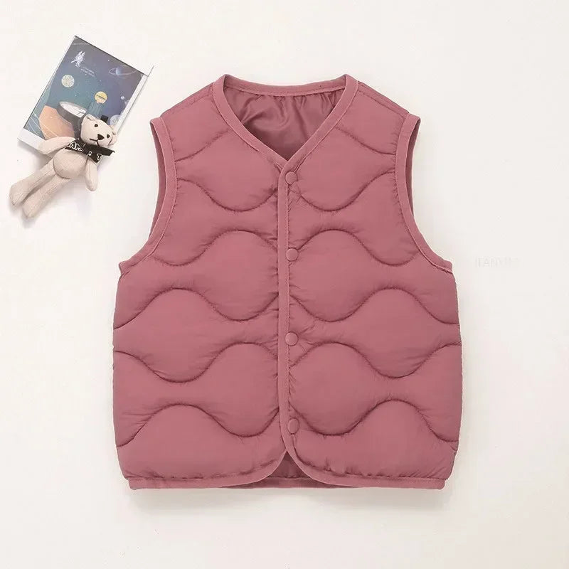 Colete Infantil Acolchoado Amarelo – Conforto e Estilo para os Dias Frios