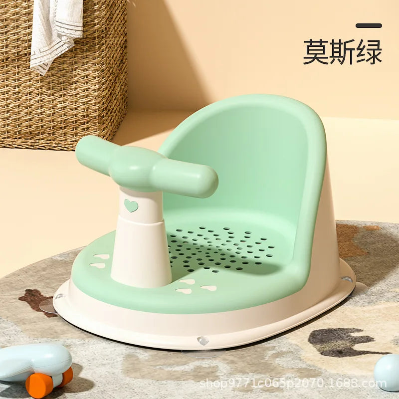 Assento de Banho Infantil com Almofada – Cadeira Antiderrapante e Confortável para Bebês