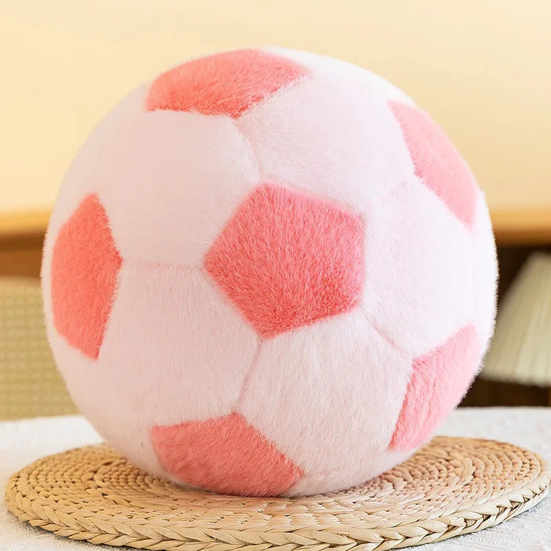 Bola de Pelúcia Decorativa em Formato de Futebol – Almofada Divertida para Crianças e Adultos