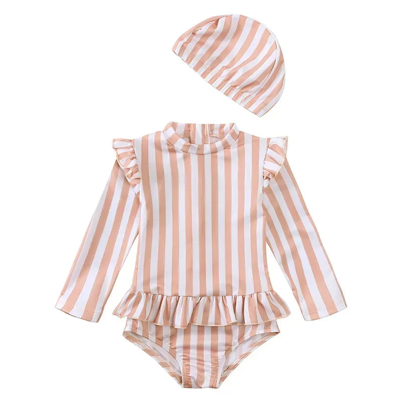 Maiô Infantil UV com Babados