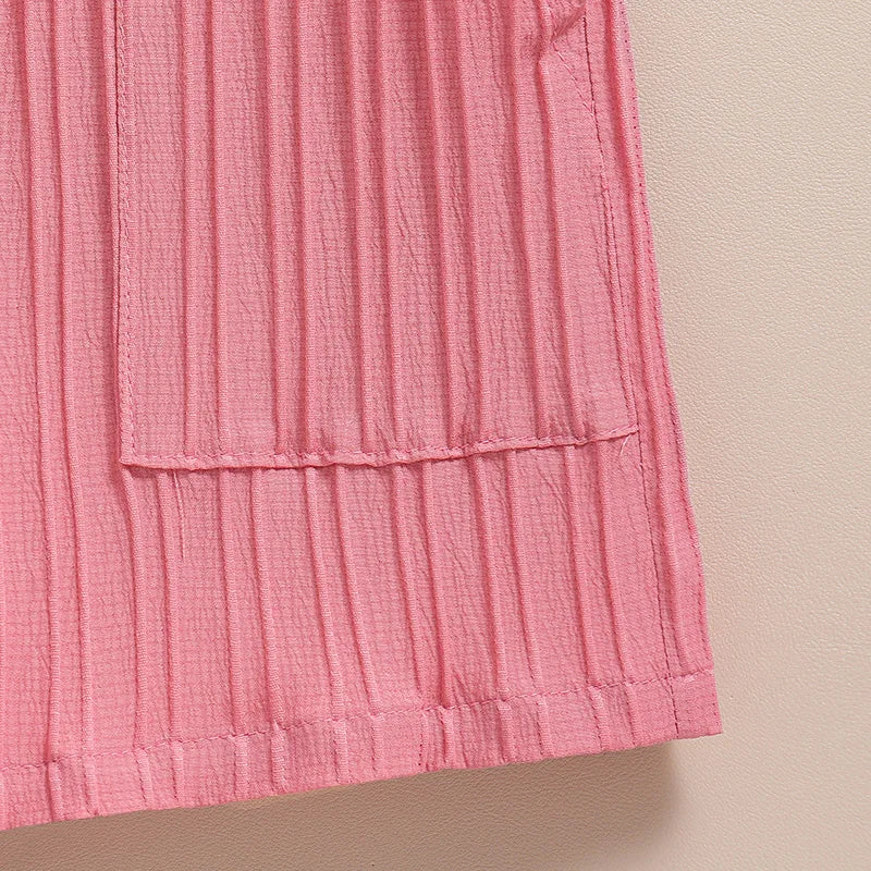 Conjunto Infantil Feminino Rosa Canelado – Estilo e Conforto para o Dia a Dia