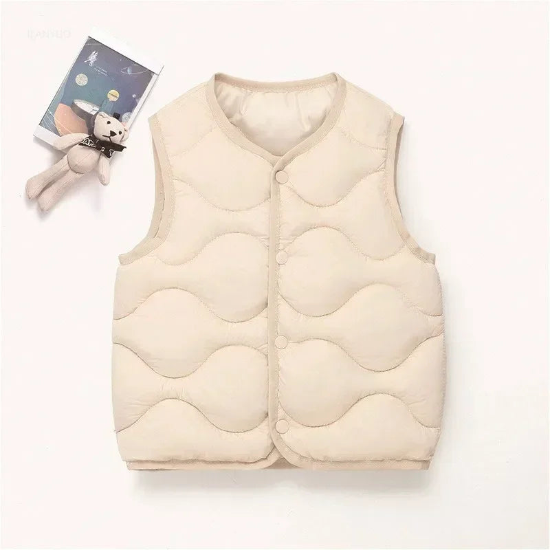 Colete Infantil Acolchoado Amarelo – Conforto e Estilo para os Dias Frios