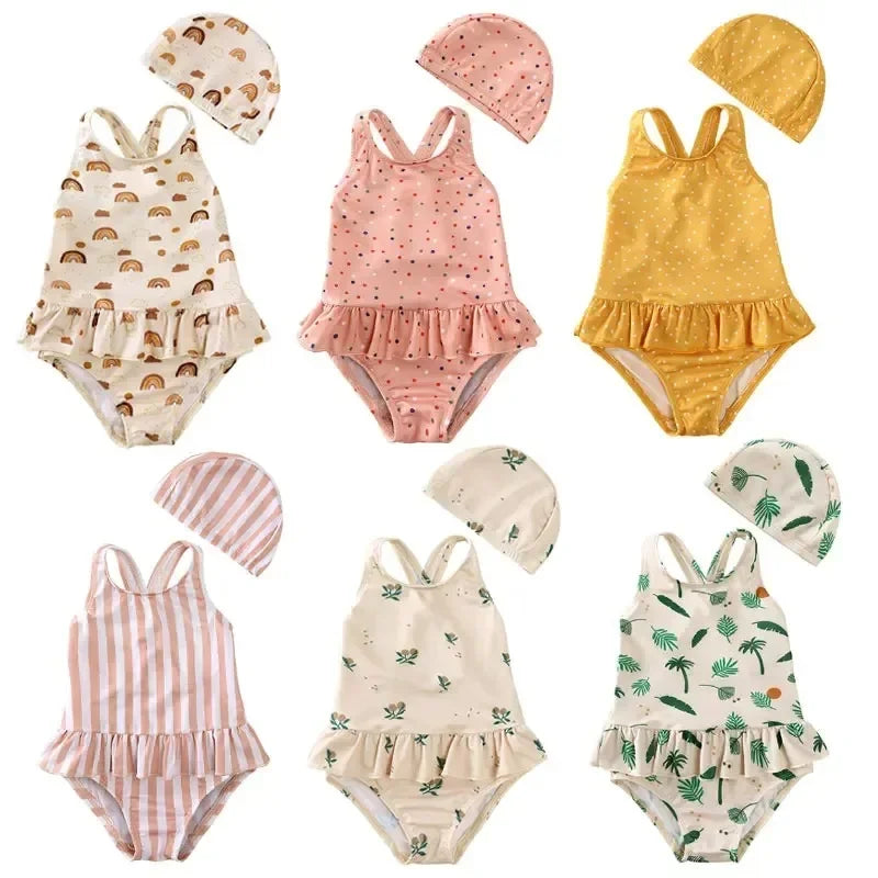 Maiô Infantil UV com Babados
