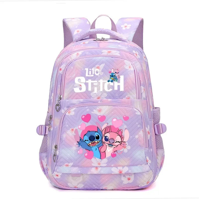 Mochila Stitch Estampada de Grande Capacidade – Mochila Escolar e de Viagem Leve para Mulheres e Meninas