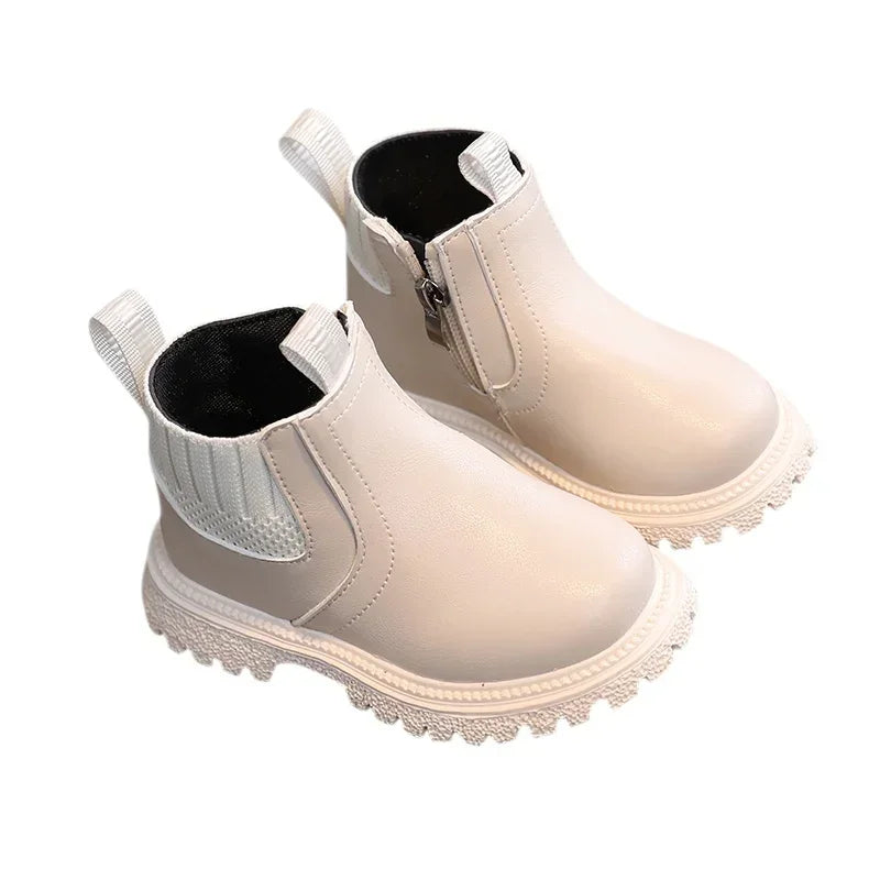 Bota Infantil Unissex Cano Curto – Botinha Fashion Confortável em Couro Sintético