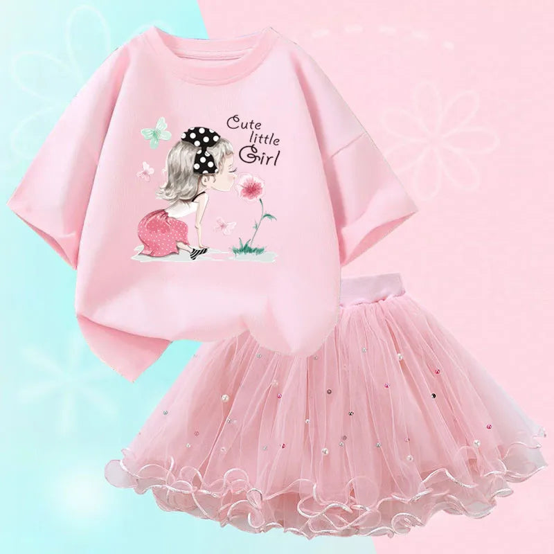 Conjunto Estampado Menina – Elegância Casual de Verão