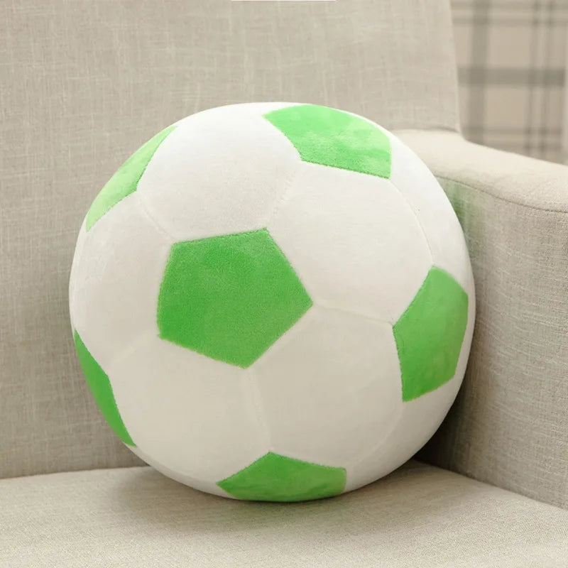 Bola de Pelúcia Decorativa em Formato de Futebol – Almofada Divertida para Crianças e Adultos