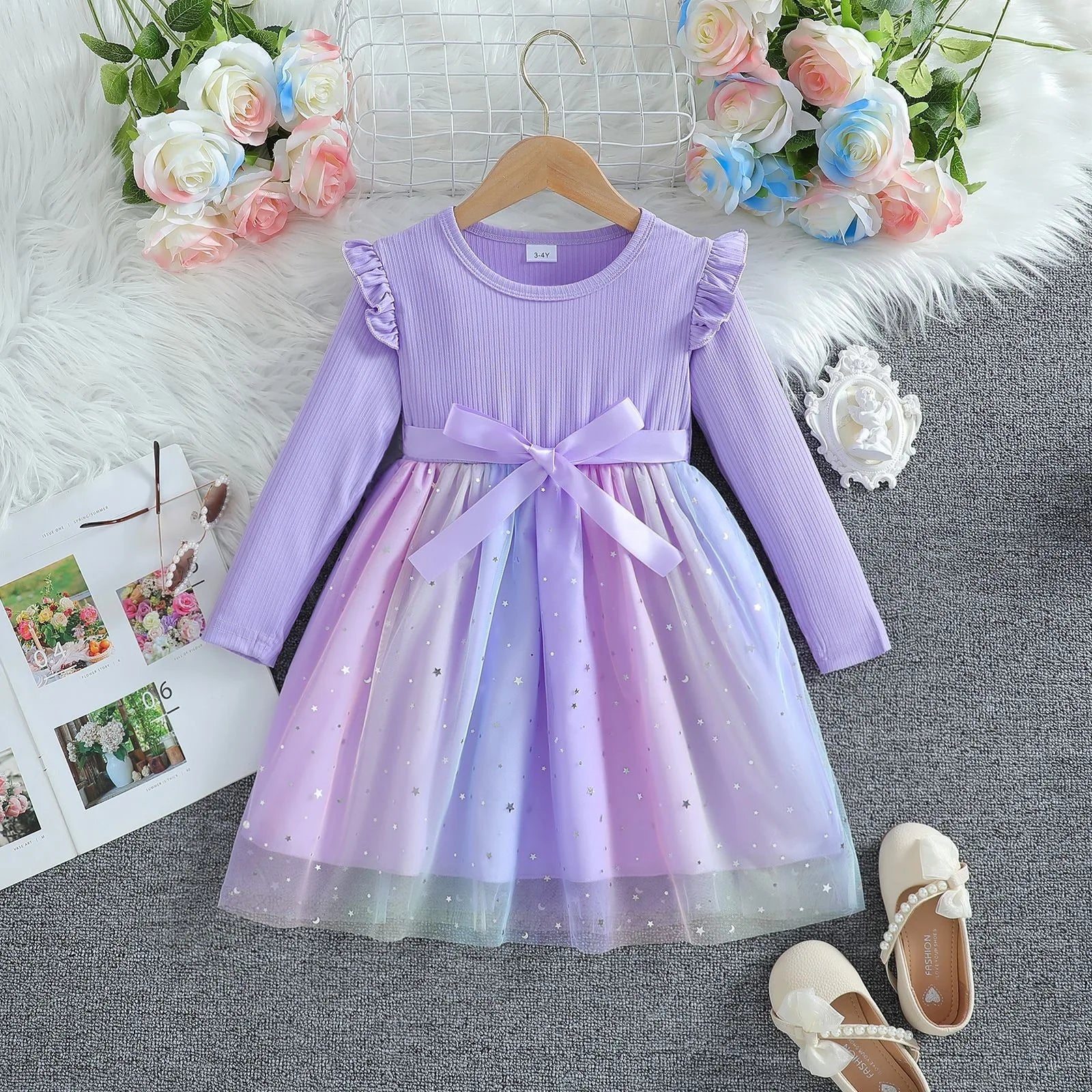 Vestido Infantil Princesa de Outono