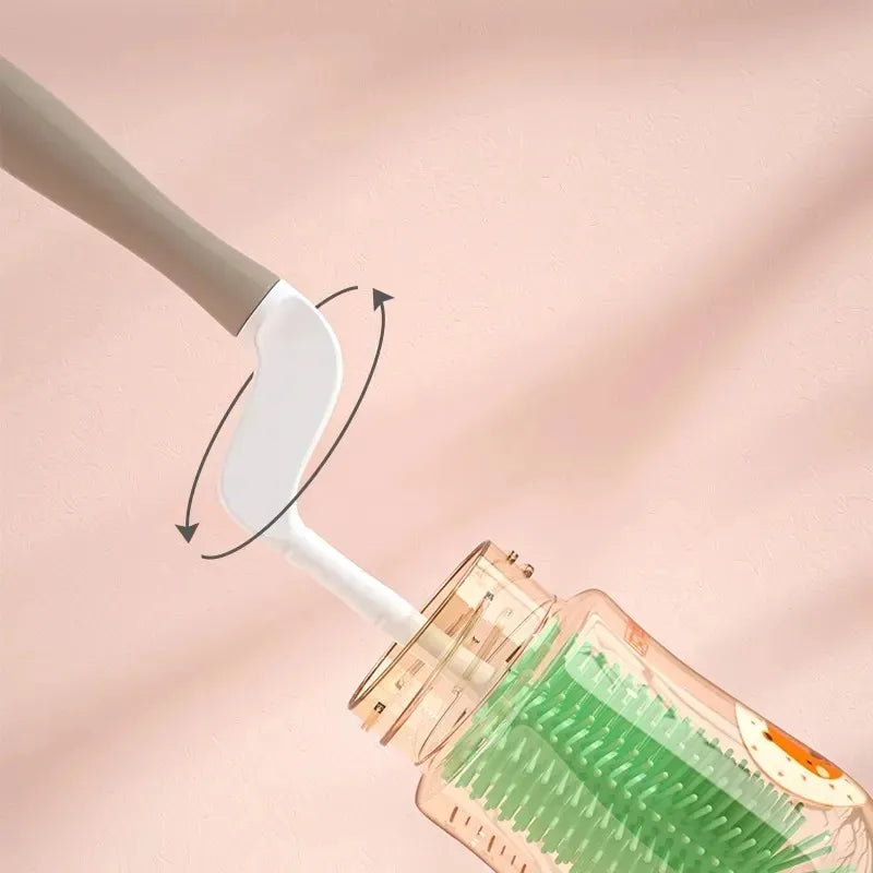 Kit Portátil 6 em 1 para Limpeza de Mamadeiras com Suporte para Se