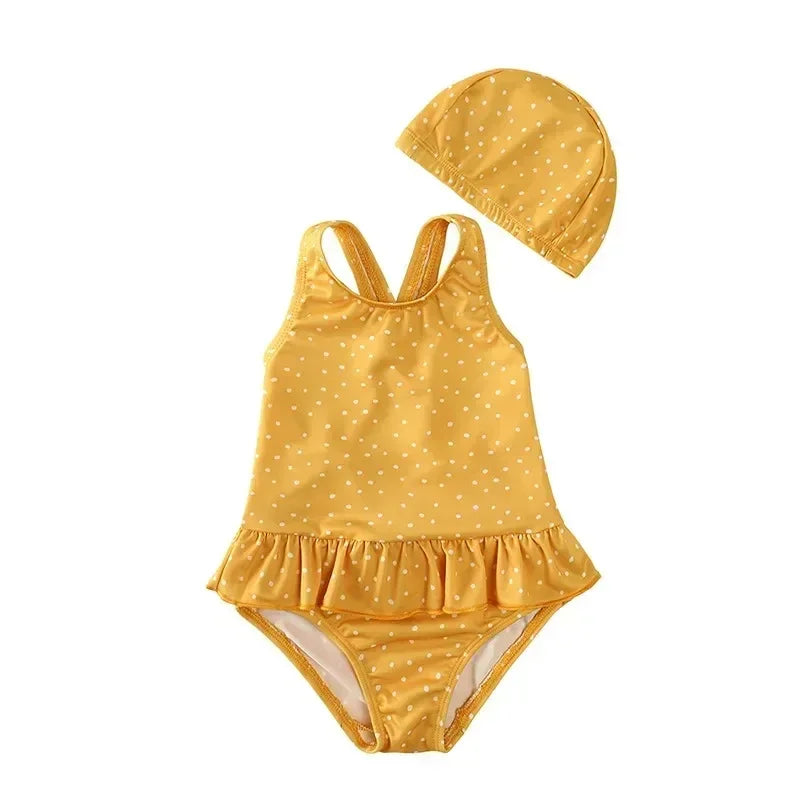 Maiô Infantil UV com Babados