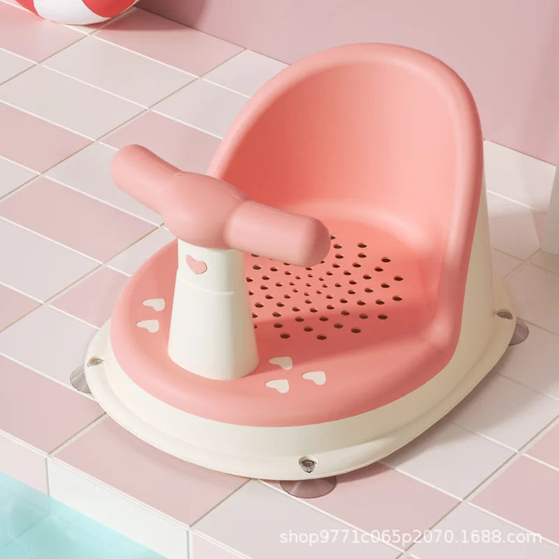 Assento de Banho Infantil com Almofada – Cadeira Antiderrapante e Confortável para Bebês