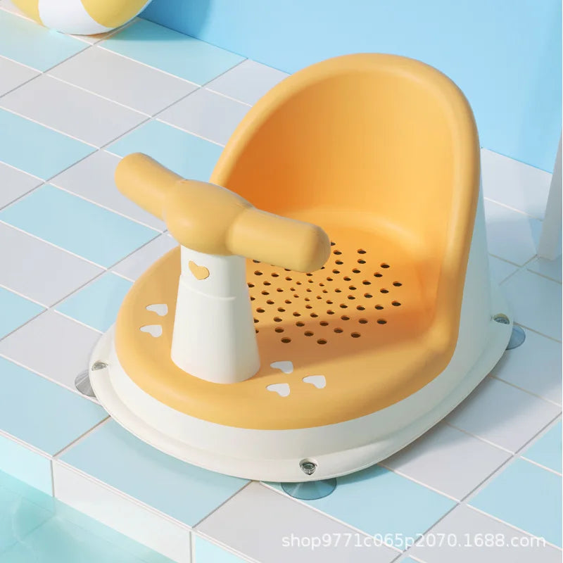 Assento de Banho Infantil com Almofada – Cadeira Antiderrapante e Confortável para Bebês