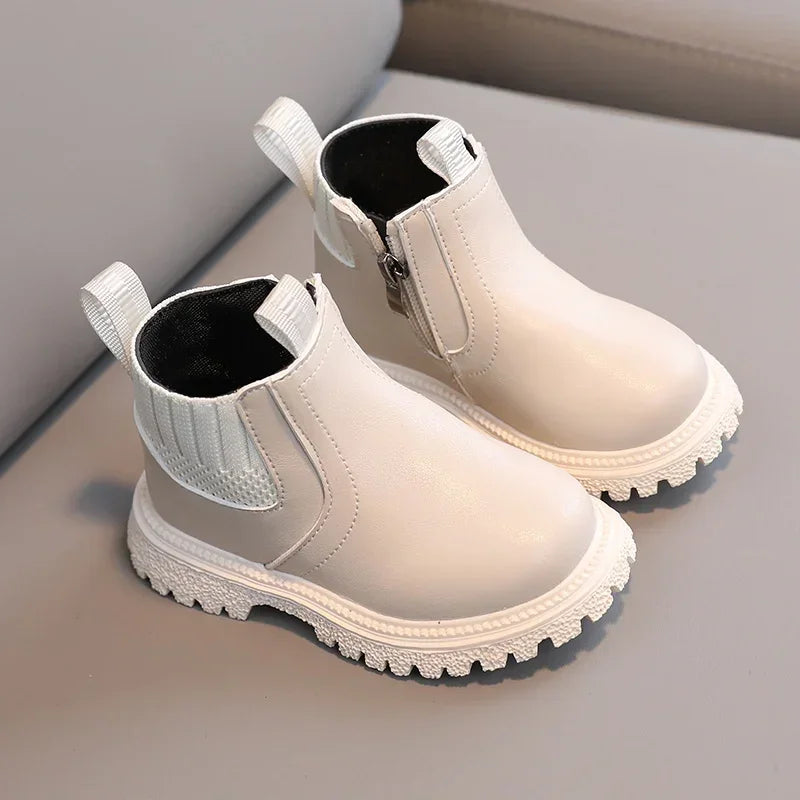 Bota Infantil Unissex Cano Curto – Botinha Fashion Confortável em Couro Sintético