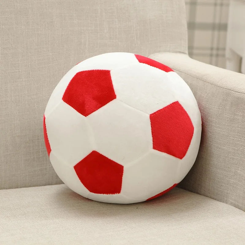 Bola de Pelúcia Decorativa em Formato de Futebol – Almofada Divertida para Crianças e Adultos