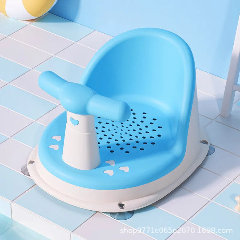 Assento de Banho Infantil com Almofada – Cadeira Antiderrapante e Confortável para Bebês