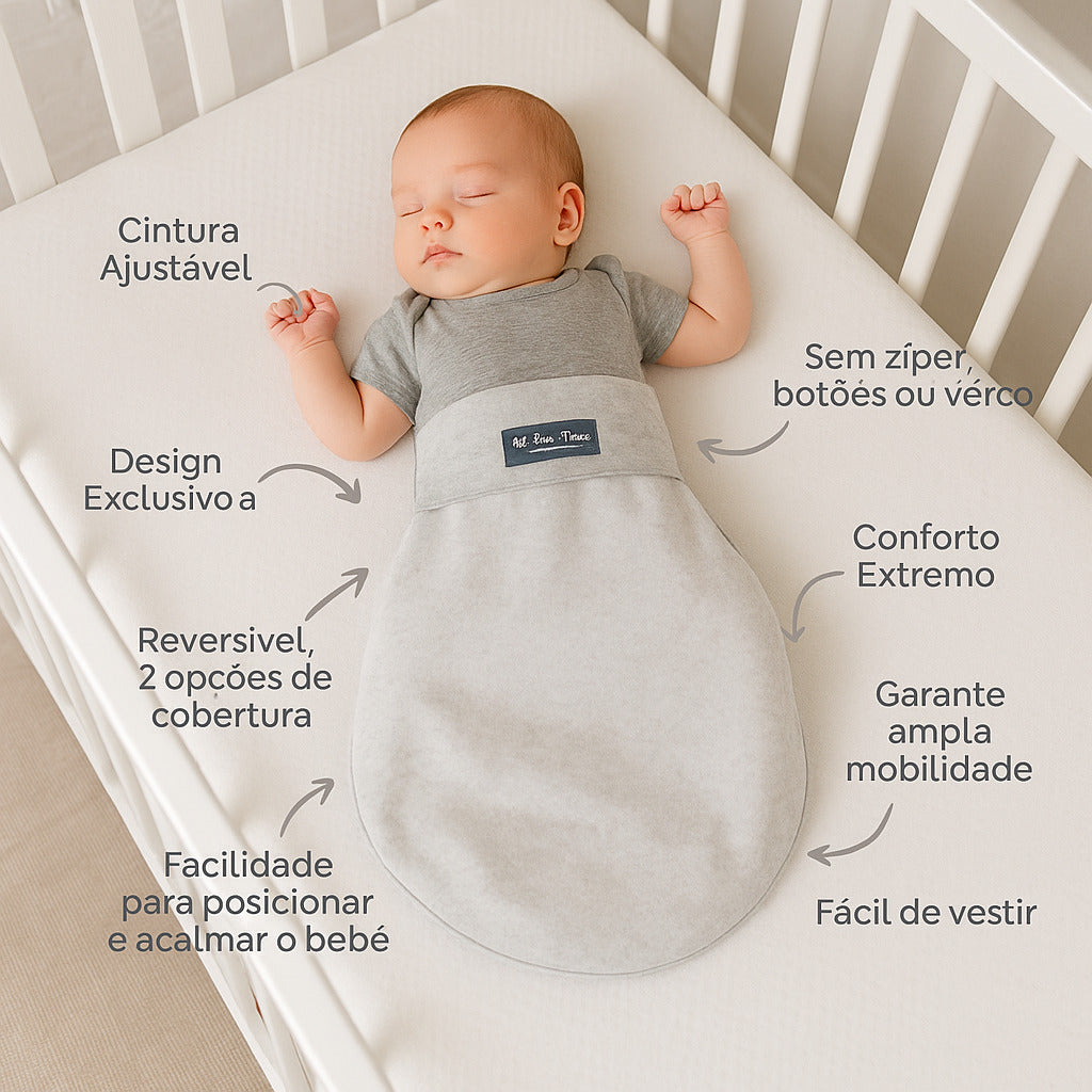 Saco de Dormir Bebê Dorminhoco Mescla-Claro